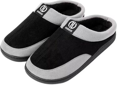 Чоловічі халапи з піною Memory Foam, антиковзкі тапочки для дому та вулиці, розмір 40-51, 44/45 EU, чорний