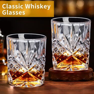 Набір склянок для віскі SuproBarware 6 шт. 30cl/300ml - класичні склянки Old Fashioned для бурбону, коктейлів. Подарунок для чоловіків, на День батька