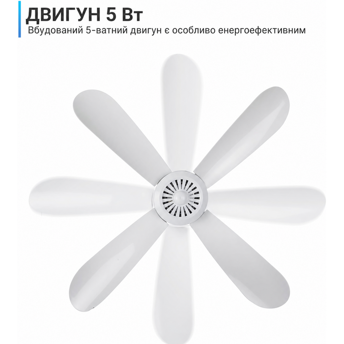 Стелянка вентилятор Bestlivings білий з кабелем 5м, Ø40 см, 220V, 5W