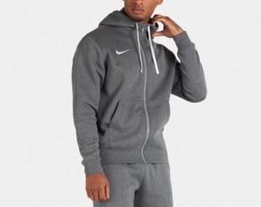 Чоловіча толстовка Nike Park 20 Full Zip Hoodie з капюшоном на блискавці, Charcoal Heather/White, розмір S