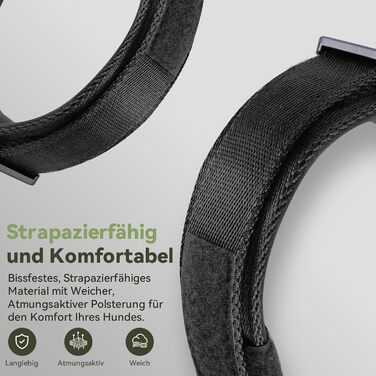 Тактичне об'ємне нашийник для собак з ручкою, водонепроникний Airtag нашийник, товстий регульований нашийник для собак з м'якою підкладкою, металева застібка для середніх та великих собак (L(18'-23')), L(18'-23'), (Чорний, XL(24'-28'))