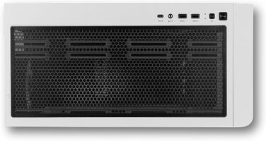 Корпус для ПК NOX Xtreme Products White: ATX/Micro-ATX/ITX Midi-Tower з сітчастою передньою та верхньою панелями, скло з загартованого скла, 3 x 140 мм вентилятори, підтримка до 10 вентиляторів, USB-C/USB 3.0, білий (HUMMER ETHER W/B)