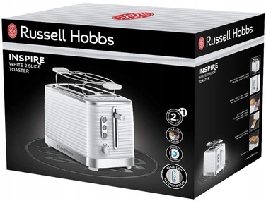 Тостер Russell Hobbs Inspire, білий, 1050 Вт