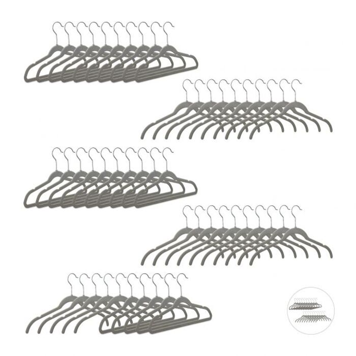 Relaxdays Velvet Clothes Hanger Set