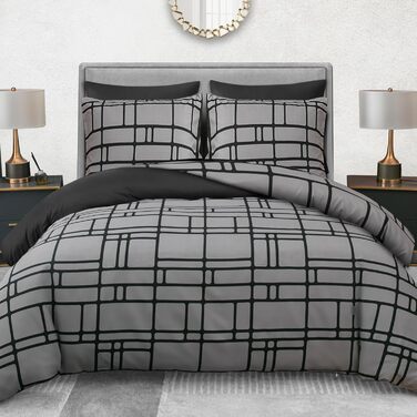 Комплект постільної білизни Pamposh 135x200 (4 частини) - 2 наволочки 80x80, 2 наволочки 135x200, мікрофібра, сірий, сертифікат ÖKO-TEX