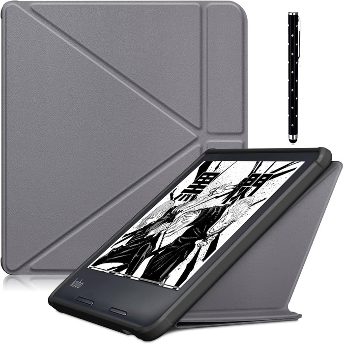 Чохол Acelive для Kobo Sage (8 дюймів) - захисний чохол для електронного читача з авто-функцією сну/пробудження, сірий