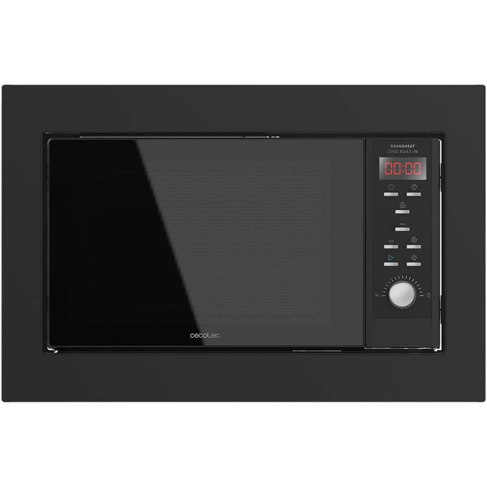 Мікрохвильова піч Cecotec GrandHeat 2350 вбудована, 23 літри, 900 Вт, з грилем, 6 рівнів потужності, 9 функцій, таймер