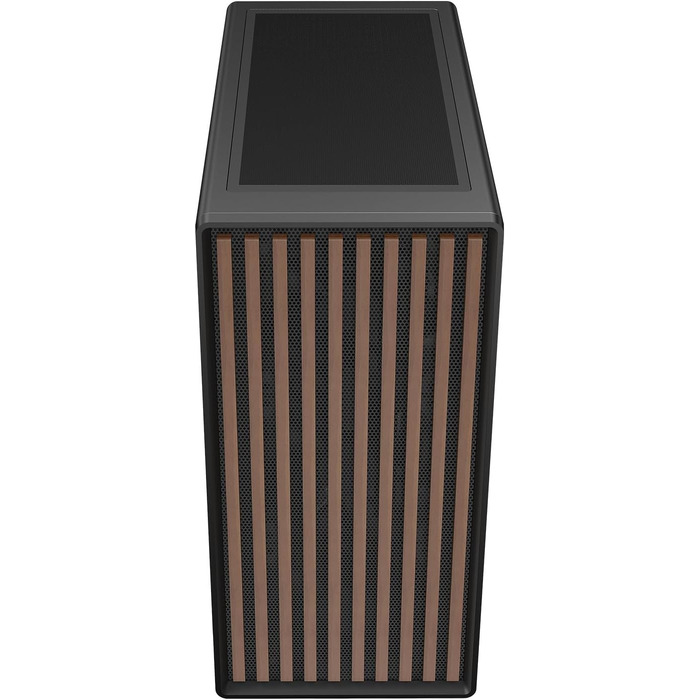 Ігровий корпус Itek Woody W2B ATX Tower, 4 вентилятори 140мм, USB 3.0, Type-C, дерев'яна передня панель, загартоване скло, чорний