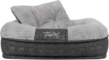LunaLounge Snuggle Bed for Dogs and Cats in 3 Sizes and Colors (M, Grey)