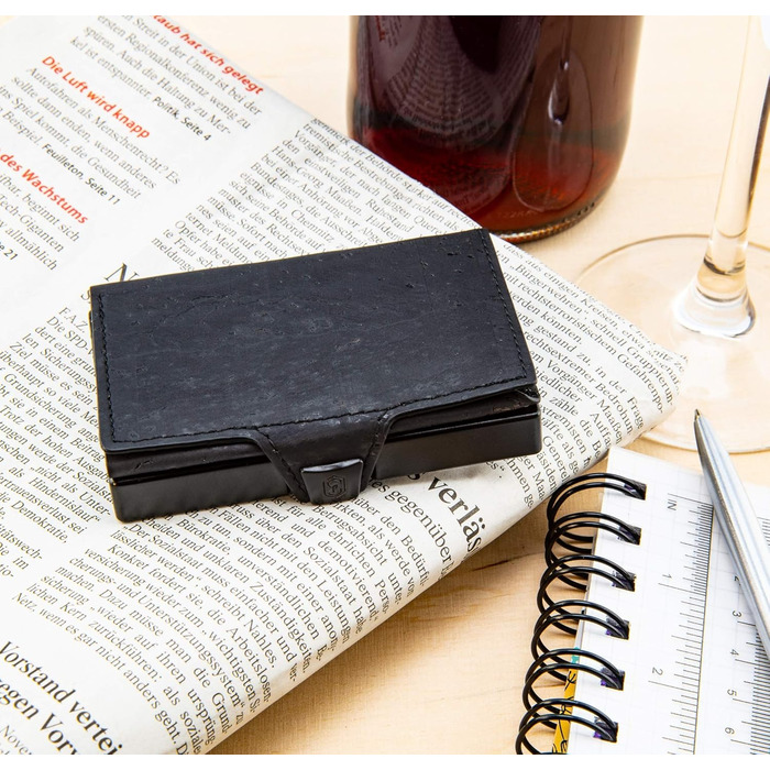 ZNAP® Slim Wallet - Тонкий картхолдер для чоловіків з RFID захистом, чорний (12 карт)