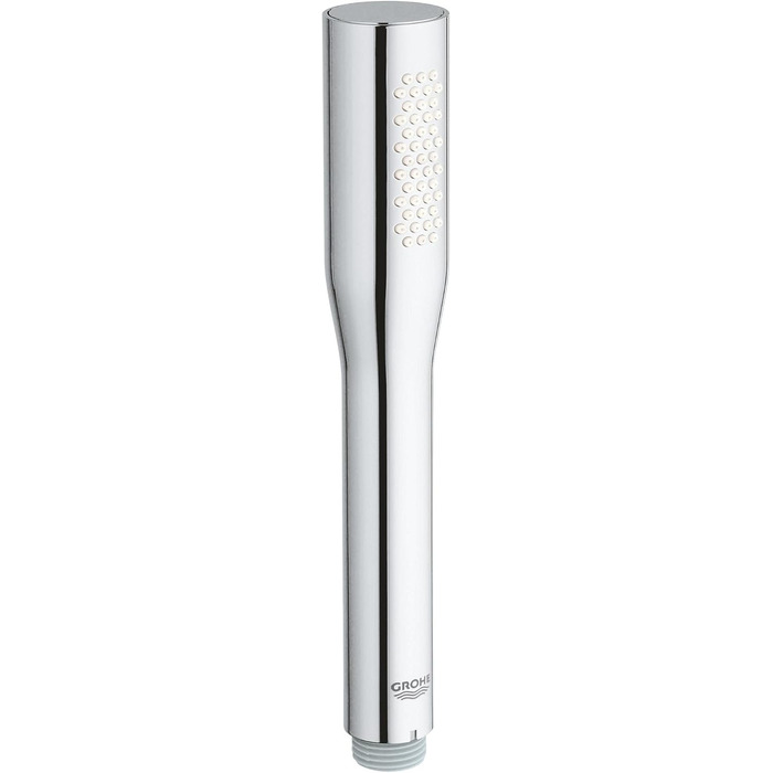 GROHE Vitalio Get - Hand Shower 1 Spray Pattern (perfect spray pattern, suitable for flow heaters, double-walled hand shower, Anti-limescale system), silver, 27458000