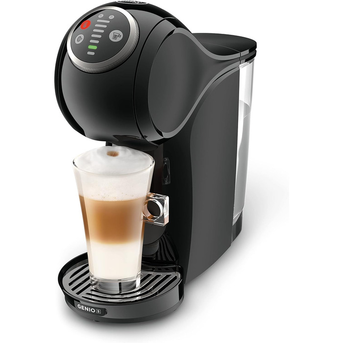 Кавомашина капсульна NESCAFÉ Dolce Gusto De'Longhi Genio S Plus EDG315.B, 0,8 л, чорна, для еспресо, капучино, латте