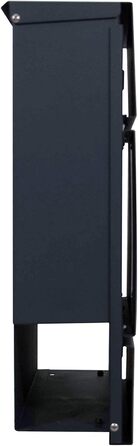 Поштовий ящик настінний дизайнерський антрацит RAL 7016 з газетницею, захищений від погодних умов, порошкове покриття