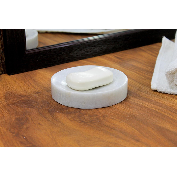 KLEO Soap Dish made of natural stone, soap holder, bathroom accessories for bathroom, bathtub, or...