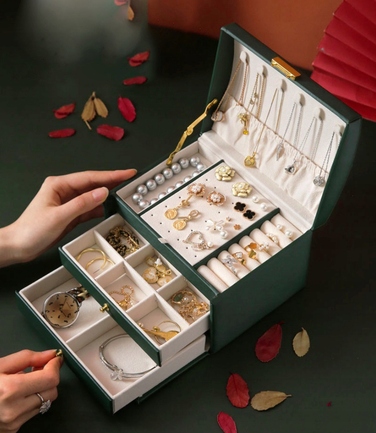 Скринька для прикрас у вигляді валізки з шухлядою