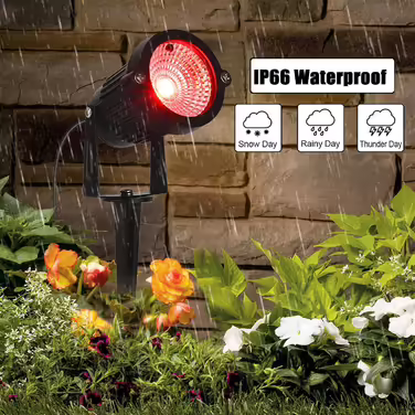 Ground Spike Garden Light 5W LED Garden Floodlight IP66 Waterproof Garden Lamp with Plug Warm White 3000K LED Spotlight for Outdoor Garden Lawn Tree Meadow (pack of 8, Multicolor)