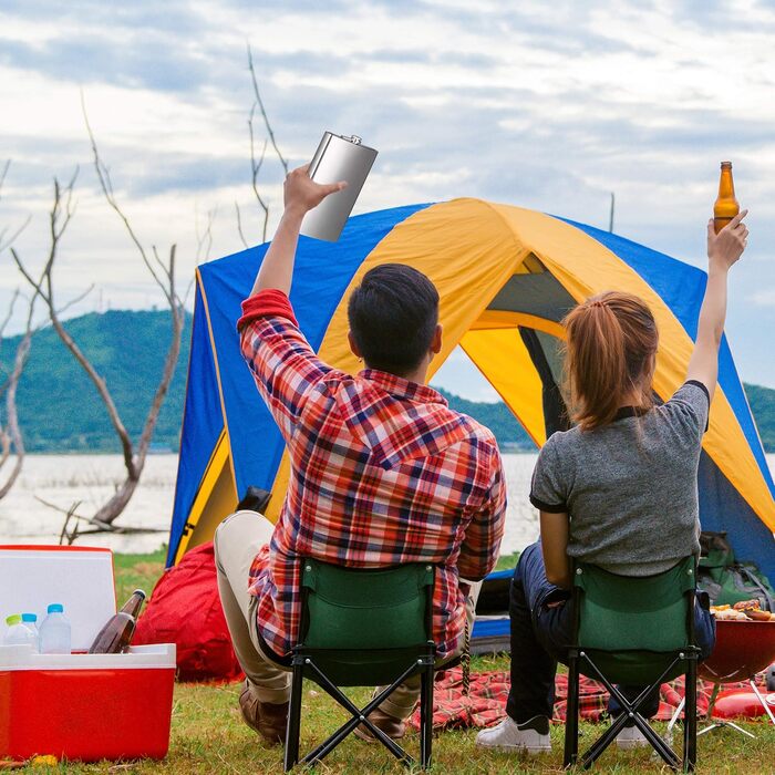 Фляга для напоїв Relaxdays XXL з нержавіючої сталі, класичний дизайн, срібляста, великий об'єм