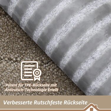 Килимки на сходи BEQHAUSE, 4 шт, 22x70 см, бежеві, антиковзкі, для дітей та літніх людей, машинне прання, TPE основа