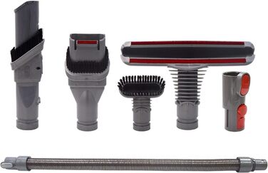 Набір аксесуарів для пилососів Dyson V8, V7, V10, V6, DC19, DC29, DC34, DC33, DC35, DC62: шланг, щітки, насадки (6 в 1)