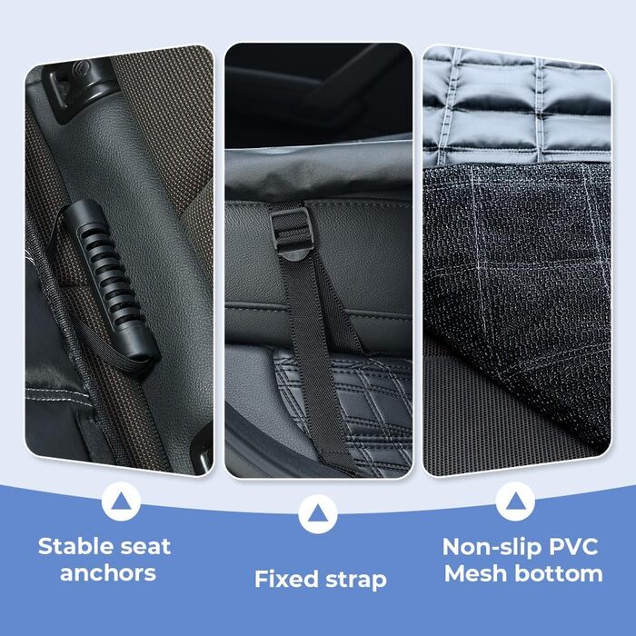 Накидка для собак у машину KYG, 135x147 см, чорна, водонепроникна, захист від подряпин, 4-в-1