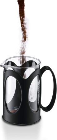 Bodum Kenya: Френч-прес для кави, 500 мл, 4 чашки, з боросилікатного скла та нержавіючої сталі, миється в посудомийній машині, Made in Portugal, чорний