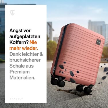 Чемодан Trevey з полікарбонату, 67 см, 60 л, зелений. Міцний валіза з TSA замком, для ручної поклажі (55x35x25 см).