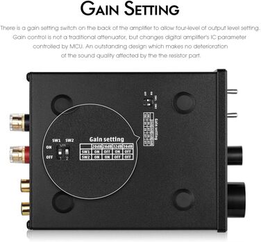 Підсилювач сабвуфера Nobsound G2, 100 Вт, моно, для пасивних сабвуферів та бас-шейкерів, з регулятором гучності, домашній аудіо підсилювач