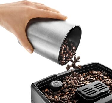 Кавомашина De'Longhi Dinamica ECAM 350.15.B з капучинатором, для еспресо та кави, срібна