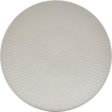 Набір посуду Vintage Tafelservice 'Blanka' від ECHTWERK (18 предметів) для 6 осіб. Стильний сервіз з текстурованого фарфору: 6 тарілок, 6 глибоких тарілок, 6 супових тарілок, кремовий колір.