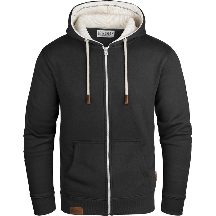 Чоловіча толстовка з капюшоном Grin&Bear | З флісовою підкладкою, GEC490 (L, Чорний)