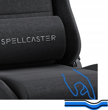 Ігрове крісло Sense7 Spellcaster XL FUKU, тканина, чорне