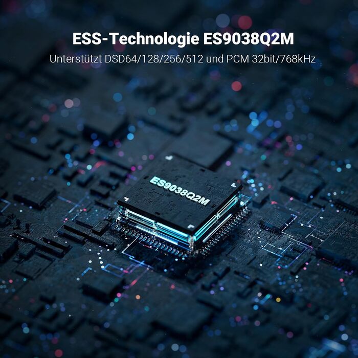 Портативний ЦАП/підсилювач навушників Fosi Audio DS1 з ES9038Q2M, підтримка PCM 32-bit/768kHz та DSD512, 3,5mm та 4,4mm виходи для Hi-Fi аудіо, USB ЦАП підсилювач для навушників