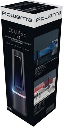 Rowenta Eclipse QU5030: Вентилятор-повітряочисник 3-в-1 | Rowenta | Повітряочисник, Вентилятор, Обігрівач | 12 швидкостей, Таймер, Дистанційне керування | Антрацит