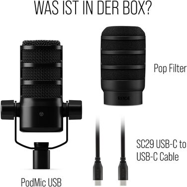 RØDE PodMic – динамічний мікрофон XLR/USB для подкастів, стрімінгу, геймінгу, музичного виробництва та контент-мейкінгу