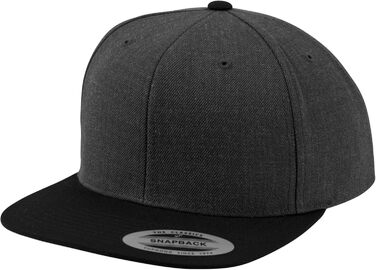 Кепка Flexfit Unisex Classic Snapback двоколірна, універсальний розмір (чорний/сірий)