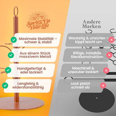 Стійка для коктейлів SpritzUpYourLife - Aperol для 8 келихів, рожеве золото