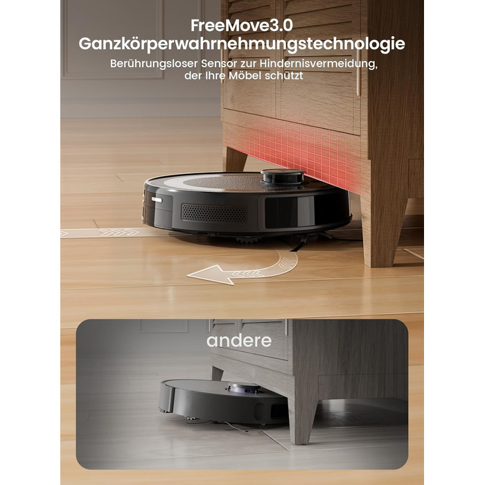 Робот-пилосос LEFANT M210PG з пультом дистанційного керування, потужність 2200Pa, для видалення шерсті тварин, з базою для зарядки, сумісний з Alexa та керуванням через додаток, час роботи 120 хвилин