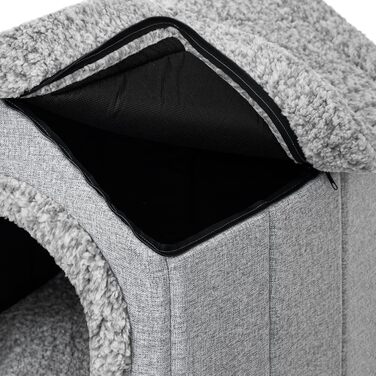 Будиночок для тварин: собачий/кітчий, сірий, 38x44x45 см