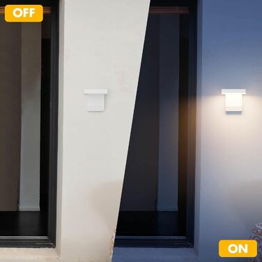 LED вуличне освітлення K-Bright 20W з датчиком руху, IP65, для балкона та саду (білий)