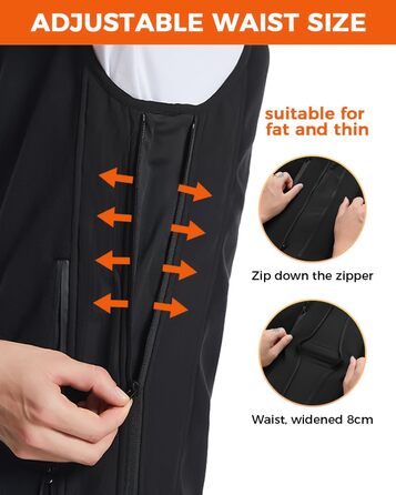 Електрична гріюча жилетка з флісу для чоловіків та жінок, 13 зон обігріву, 3 режими температури, Powerbank 10000mAh, Ritter, чорна