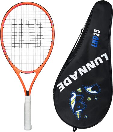 Тенісний racket для дітей LUNNADE Junior, 19/21/23/25 дюймів, з чохлом, для початківців, вік 3-12 років (Помаранчевий, 25 дюймів)