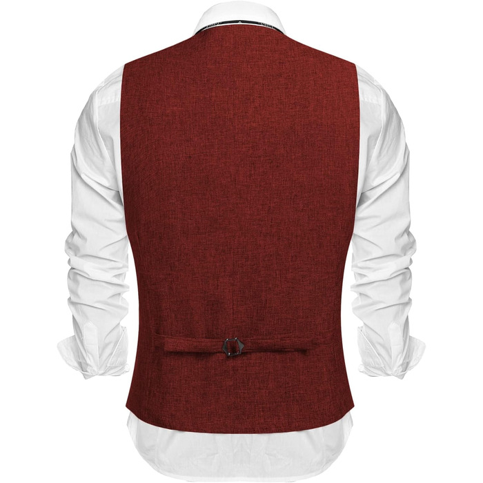 Жилет чоловічий COOFANDY для вечірок, ділових зустрічей та свят, колір бордовий (L)