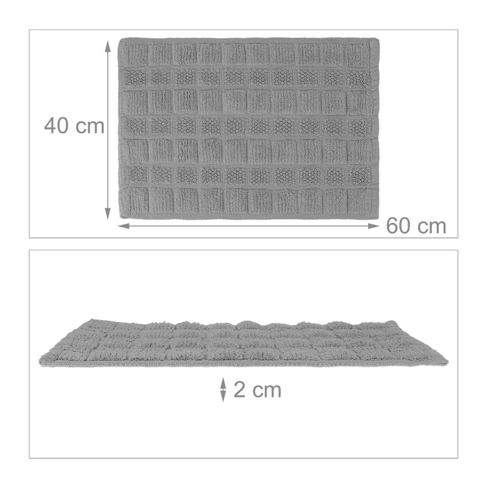 Relaxdays Cotton Bath Mat 60x40 cm