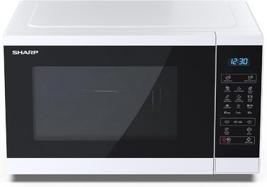 Мікрохвильова піч SHARP YC-MS252AE-B: 900W, 25 літрів, гриль, цифрова панель керування