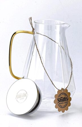 Скляний глечик Smiths Mason Jars 1,8 л з кришкою 2-в-1 — класичний універсальний глечик для води, холодних і гарячих напоїв, стійкий до температур від 4°C до 150°C