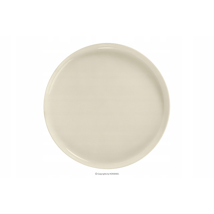 Обідній сервіз Konsimo Victo, бежевий глянцевий, набір на 6 осіб (18 предметів)