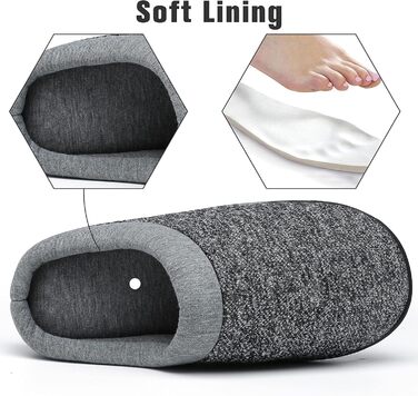 Тапочки жіночі зимові Mishansha Herren з піною пам'яті, антиковзкі, розмір 36-49, колір чорний