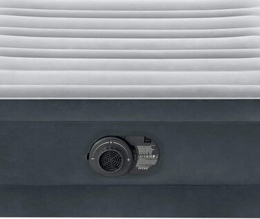 Надувний матрац Intex 67766 Dura-Beam Comfort Plush, односпальний, з вбудованим електронасосом, PVC, 99x191x33 см, багатокольоровий