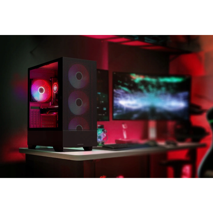 Корпус MODECOM Siroco Flow ARGB Midi Tower, чорний