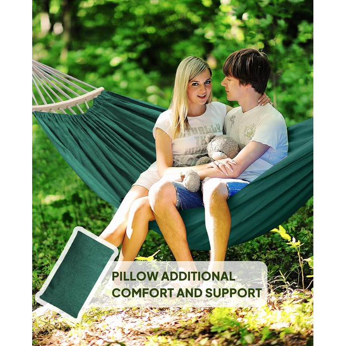 Гніздо-гамак з бавовни Chihee: м'який, дихаючий, для кемпінгу, 300 кг, з подушкою та стропами